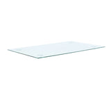 Modern minimalist rectangular glass table accessories, transparent glass countertop W210112651