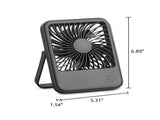 4" 3-Speed Portable Rechargeable Foldable Fan with Lighted Button, Black,FN1041NBK, New 2026 93702507