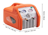 1 HP Refrigerant Recovery Machine - Dual Cylinder Portable AC Recovery Machine with High Pressure T3342P489826