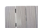 Square Patio Dining Table with Umbrella Hole, Heavy-Duty Iron Frame Wood-Plastic Composite Tabletop, W3990P466949