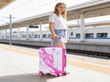 20 Inch PC Spinner Wheel Luggage, Carry on Suitcase, With Printed pattern and Combination Lock W2787P487163