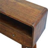 Curved Chestnut Console Table B182P166489