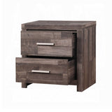 ZNTS Dark Oak 2-Drawer Nightstand B062P209406