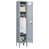 ZNTS 1 Door 66"H Metal Lockers With Lock for Employees,Storage Locker Cabinet for Home Gym Office School 46808843