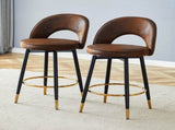 360 &degrotatable bar.Overall height 36 inches.Modern Echnology-Fabric Brown upholstered bar W1151P268914