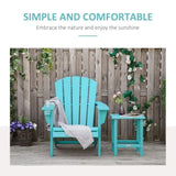 HDPE All-Weather Outdoor Adirondack Chair with Cup Holder, Fire Pit Chair for Backyard, Deck, Lawn, W2225142497