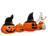 8FT Long Halloween Inflatables Pumpkins Ghost Outdoor Decorations, Blow Up Yard Decoration with 63409138