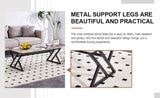 A coffee table is made of rock slab material, with a natural and smooth marble pattern on the W1151P154285