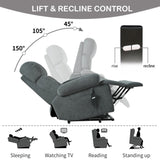 Oversized Power Lift Recliner Chair for Elderly, Electric Fabric Recliner Chair for Seniors, Home W1028P261272