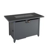 25'' H x 42'' W Steel Outdoor Fire Pit Table with Lid B120142201