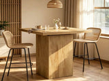 39.4" Square Bar Table, High Top Bistro Pub Table for Dining & Cocktails 63371902