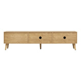 Boho TV Stand for TVs up to 80'' , Modern Farmhouse Media Console, Entertainment Center with Solid 61389525