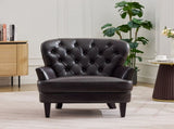 Vintage-Inspired Upholstered Lounge Chair with Nailhead Trim ,Solid Wood Legs for Stability and 44068609