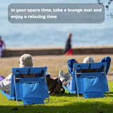 Foldable Beach Lounger, Lightweight Beach Mat Lounge Chair with Breathable Mesh Back, Cooler Pocket 50286081