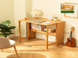 Bamboo Folding Desk, Space-Saving Computer Desk for Small Spaces, Foldable Study Table for Bedroom, W2641P408486