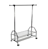 Chrome Metal Clothes Rack Extendable Bar B091P340572