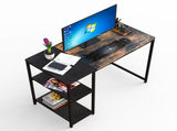 Computer Desk with 3 Tier Storage Shelves,40 Inch Office Desk for Home Office Bedroom,Brown 84706439