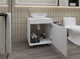 FM FURNITURE Loli Bathroom Vanity with Integrated Sink, White B128P293885