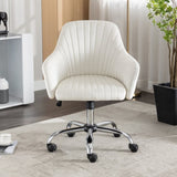 Accent chair Modern home office leisure chair with adjustable velvet height and adjustable W1521108554