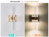 Contemporary Crystal Wall Light, Gold Plating Finish with Bubble Crystal, 2-Light Sconce for W1340P225797