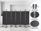 5.74FT 6-Fold Top With Shape 160g Polyester Cloth Plastic Feet Carbon Steel Frame Foldable Screen 49481759