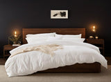 4PC Pure Color Bedding - Microfiber Hotel Series, with Zipper Closure Quilt Cover and Two 18350812