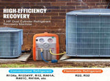 1 HP Refrigerant Recovery Machine - Dual Cylinder Portable AC Recovery Machine with High Pressure T3342P489826