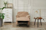 Manual Recliner Chair with Pillow Top Arms for Bedroom and Living Room in Mocha Finish B205P327485