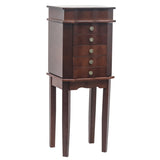 ZNTS Standing Jewelry Armoire with Mirror, 5 Drawers & 6 Necklace Hooks, Jewelry Cabinet Chest with Top 95157130