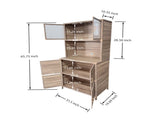 Tall Storage Cabinet, 31.50" W x 19.69" D x 65.75" H, Freestanding Indoor & Outdoor Storage Cabinet W3895P551346