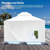 ZNTS 12'x12' Gazebo Cover for Hardtop Gazebos, Outdoor Universal Winter Gazebo Cover with Sidewalls and W1859P226063