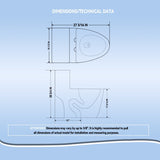 One Piece Toilet 1.1/1.60 GPF, Siphonic Dual Flush 4/6Lpf, Water-Saving Elongated Comfort Height W3192P277862