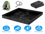Foldable Camping Shower Pan, 41" Portable Shower Base with Drainage Pipe, Collapsible Outdoor Shower 30340231