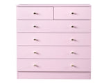 5-Tier 6-Drawer Cabinet with Matte Gold Handles Particleboard Melamine-Coated Storage Cabinet 93938975