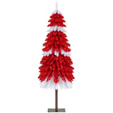 5ft Strawberry Shortcake Christmas Tree - 301 Branch Tips, 100 Warm White LEDs, RedWhiteBrowm 67377274