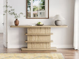 63"Vintage Narrow Console Table with 2 Tier Open Storage Shelves,Stylish Design High Weight W757P399693