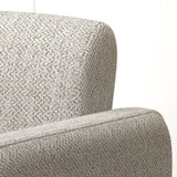 Beige stripe single sofa chair, upholstered comfortable chair with armrests, for dining W487P183020
