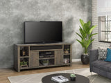 Joshua Creek 64 inch TV Stand Console for TVs up to 70 inches, No Assembly Required, Barnwood Finish GL-B108P160170