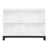 White Finish 4-Shelf Bookcase Wooden Furniture 1pc B011P255287