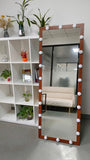 Hollywood Full Length Mirror with Lights Full Body Vanity Mirror with 3 Color Modes Wall Lighted W708P297645