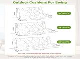 Swing Cushions 2-3 Seater Replacement Waterproof Bench Cushion 47.2x39.4x3.94in-120x100x10cm 09871834