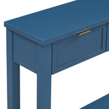 U_STYLE Contemporary High-Quality Entryway Console Table with 4 Spacious Drawersm,1 Practical Bottom N711P218638V