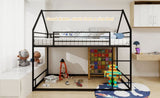 Metal Twin over Twin Bunk Bed/ Heavy-duty Sturdy Metal/ Noise Reduced/ Safety Guardrail/No Box W1935P330797