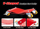 5500 lbs Tire Wheel Dolly Car Set of 4, Heavy Duty Robust & Durable Steel Car Mover with Antiskid W2019P399465