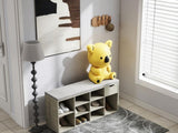 Storage Bench, Shoe Bench, Entryway Bench Padded Cushion, Drawer and Open Compartments, Bench 66471525