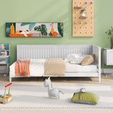 Twin Size Wood Daybed/Sofa Bed, White WF297689AAK