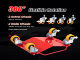5500 lbs Tire Wheel Dolly Car Set of 4, Heavy Duty Robust & Durable Steel Car Mover with Antiskid W2019P399465