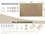 6'X6' sesame-colored HDPE spliced roller shutter 11108147