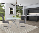 36" Square Frosted Tempered Glass Table B091119898