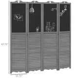 ZNTS Wooden Room Divider/Privacy Screen （Prohibited by WalMart） 24983209
